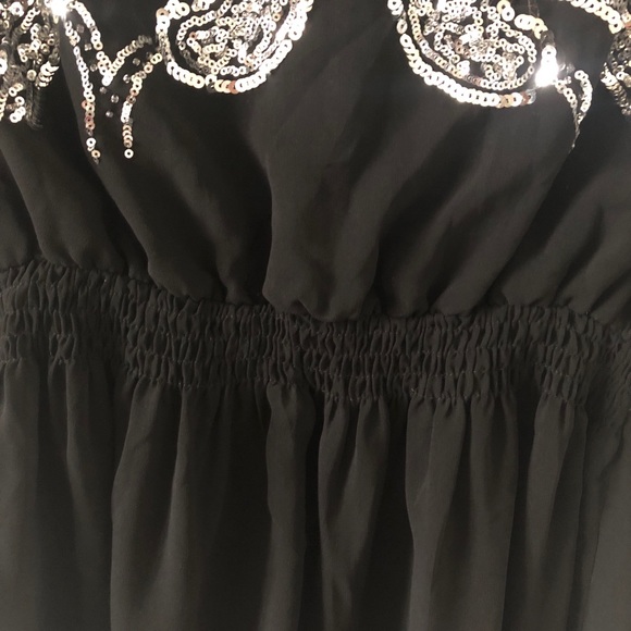 MARINEBLU FLOWING SEQUINS BLACK TOP - Picture 5 of 10